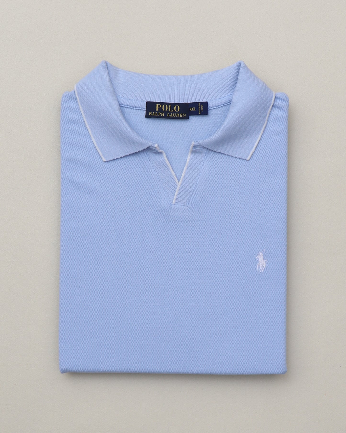 polo shirt rl col v en coton piqué rl01