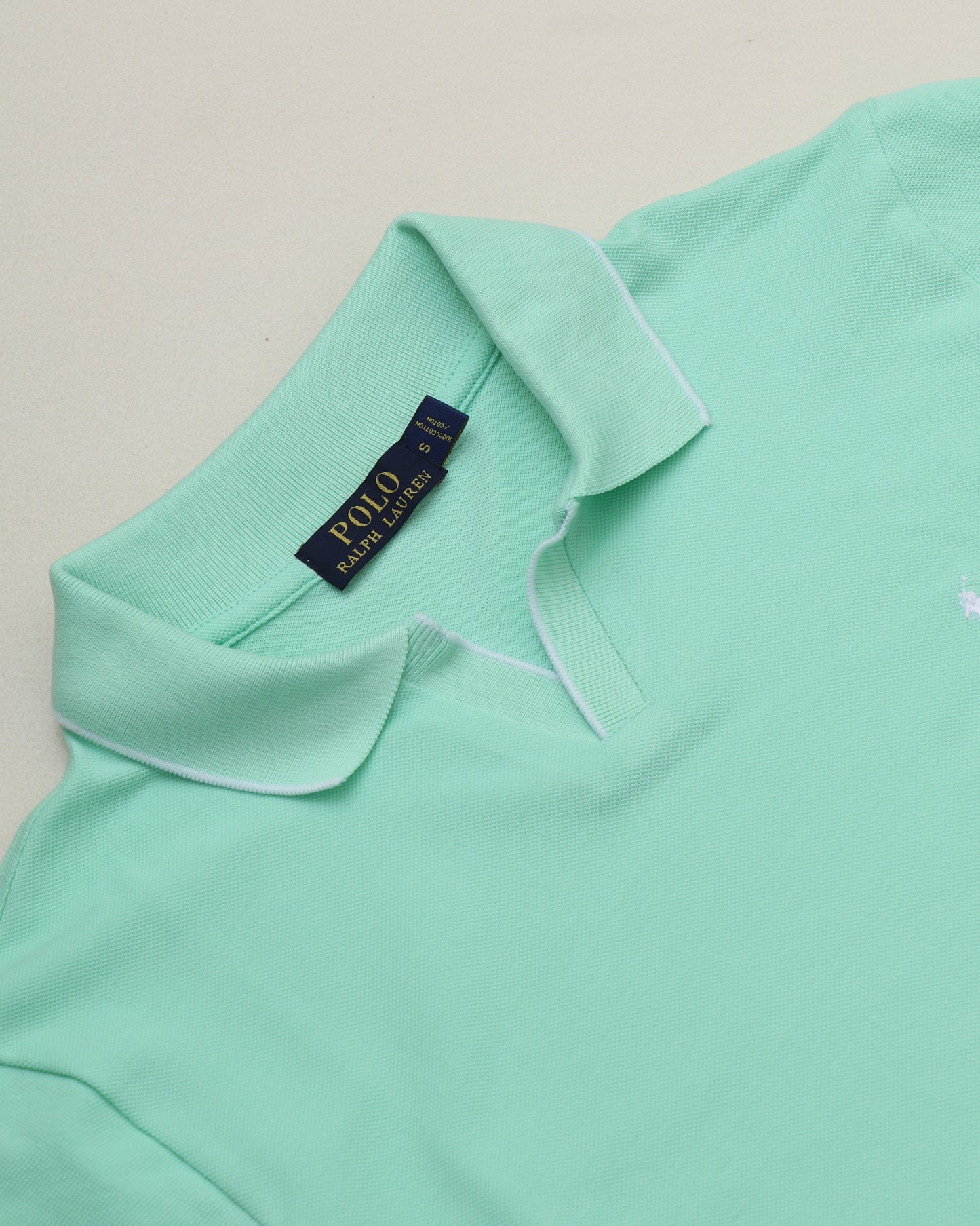 polo shirt rl col v en coton piqué rl01