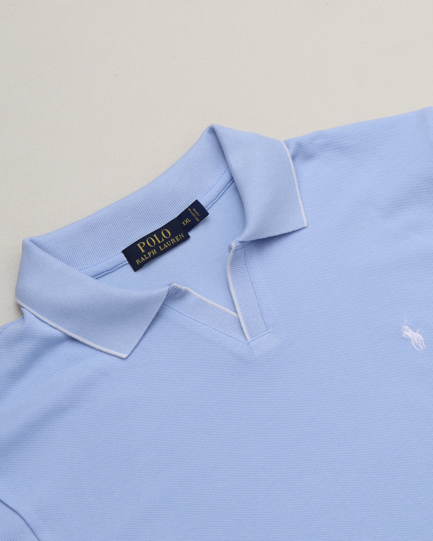 polo shirt rl col v en coton piqué rl01