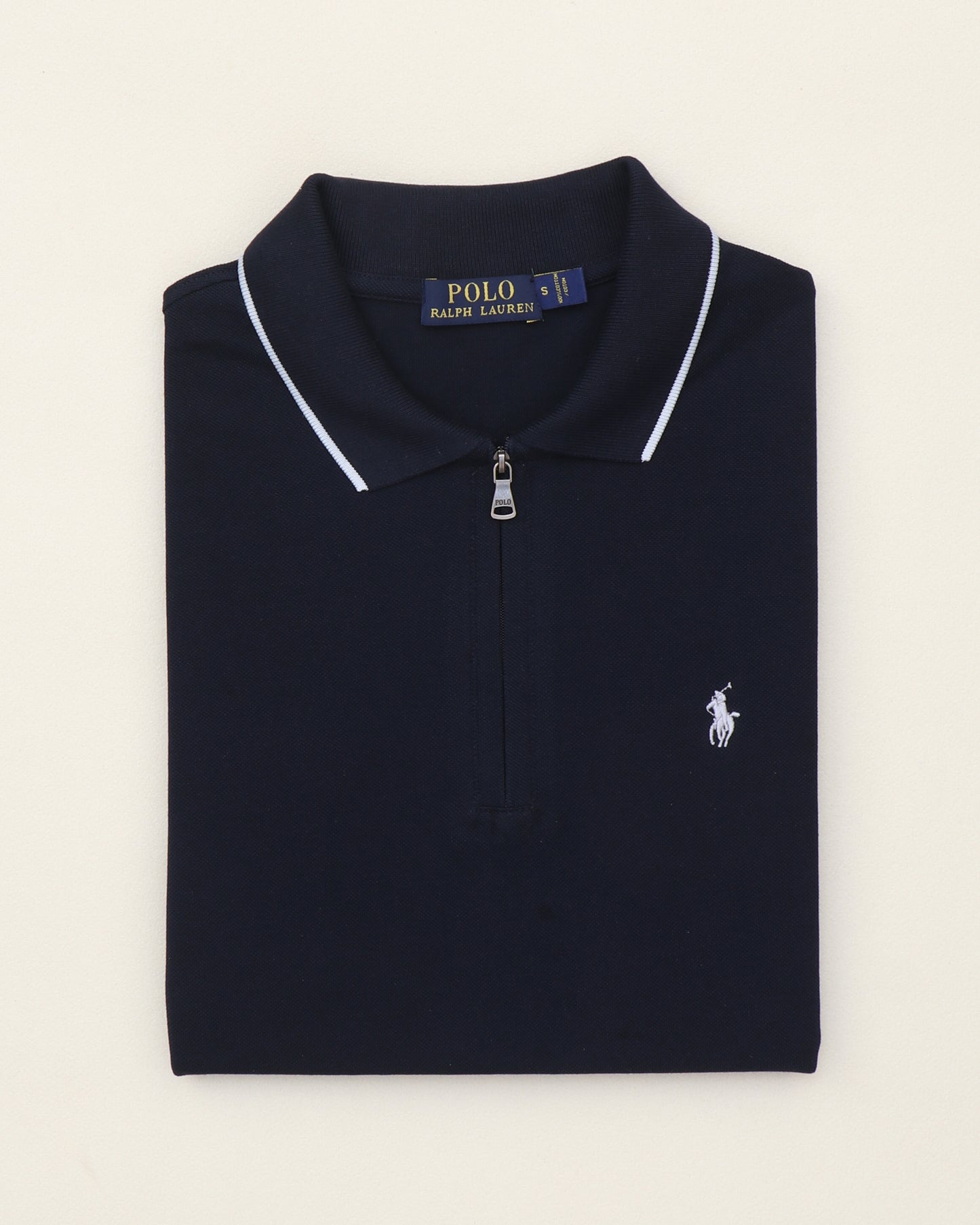 polo shirt rl avec zip en coton piqué rl02