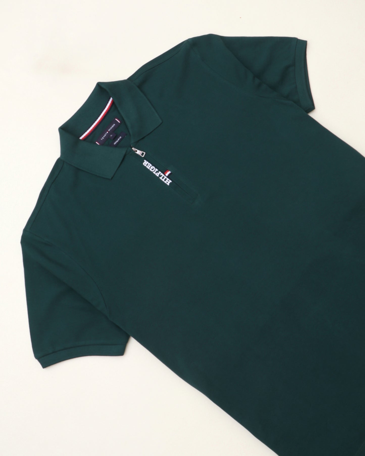 polo shirt th avec zip en coton piqué th03