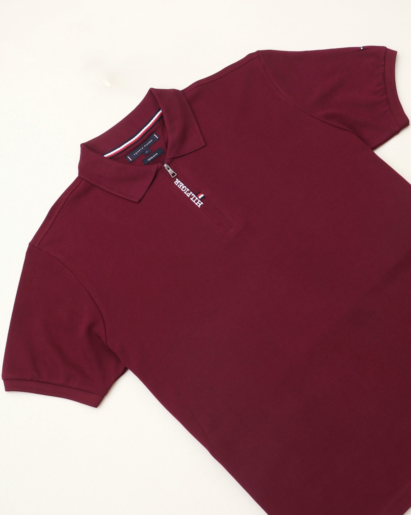 polo shirt th avec zip en coton piqué th03