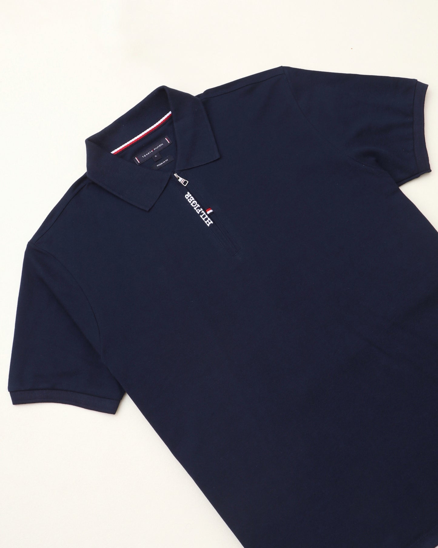 polo shirt th avec zip en coton piqué th03