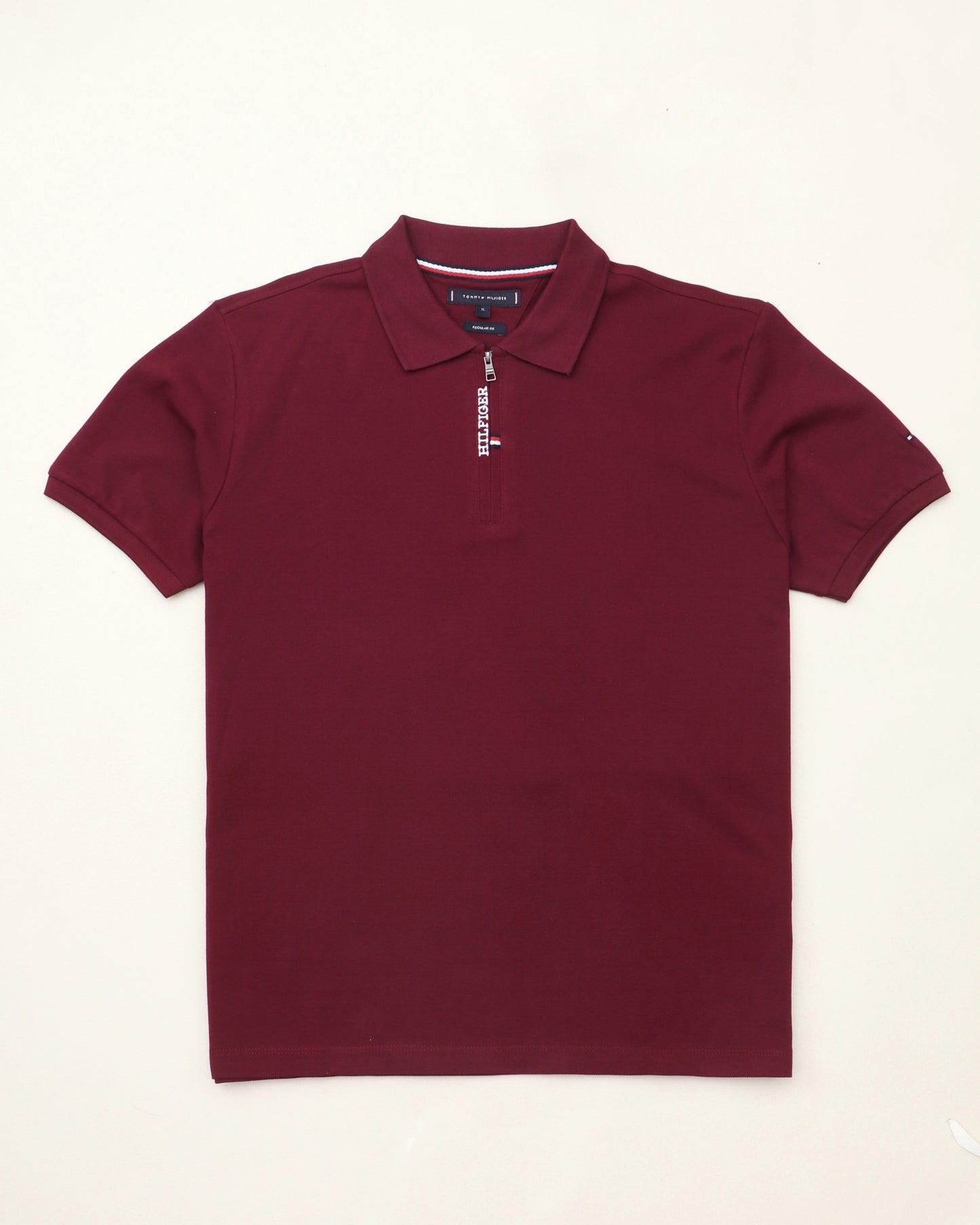polo shirt th avec zip en coton piqué th03