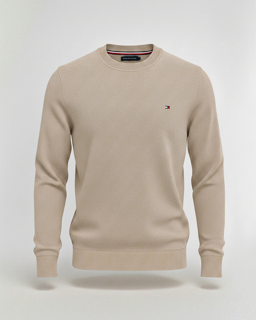 Pull TMM avec cachemire à col ras-du-cou