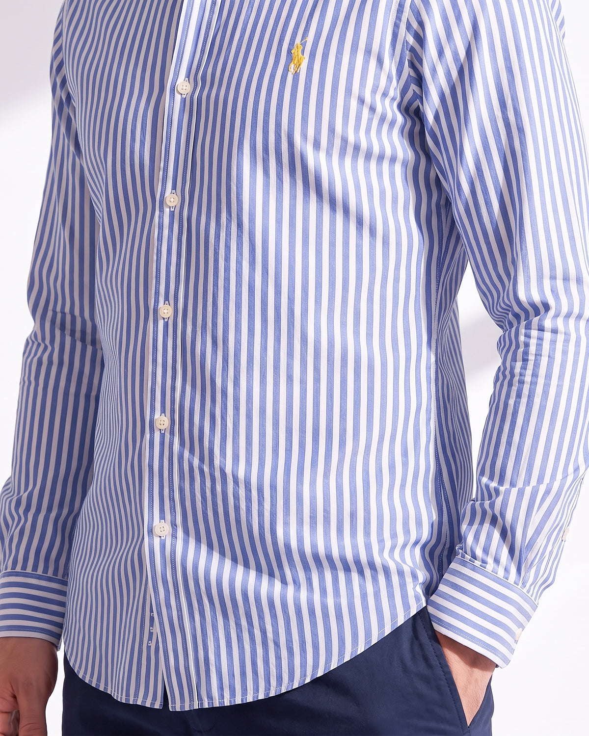 chemise rl rayée ajustée