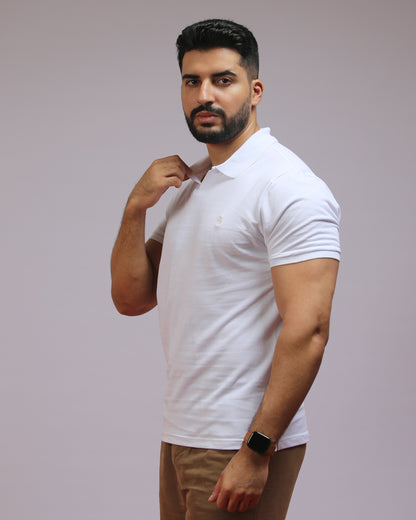 Polo shirt RL col V en coton piqué RL01