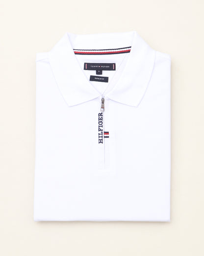 Polo shirt TH avec zip en coton piqué TH03