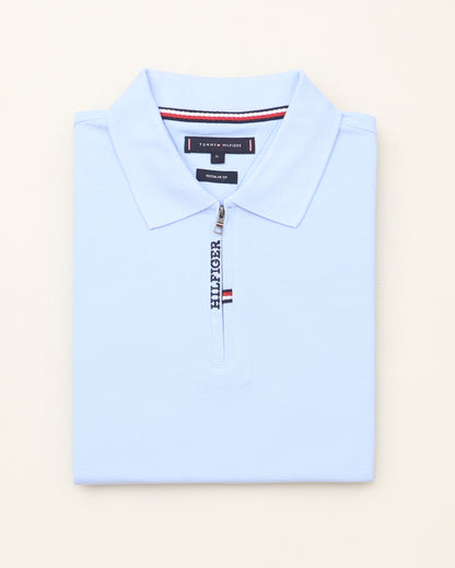 Polo shirt TH avec zip en coton piqué TH03