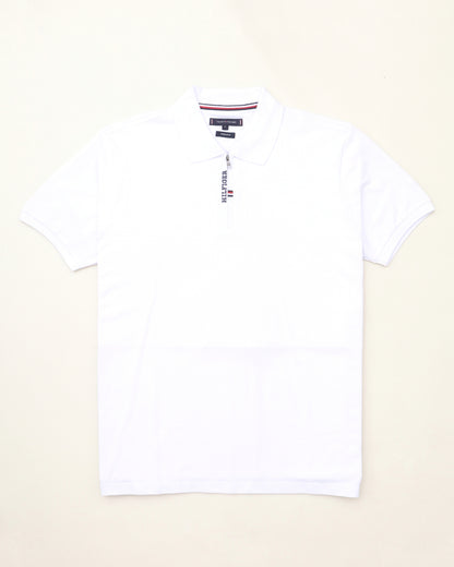 Polo shirt TH avec zip en coton piqué TH03