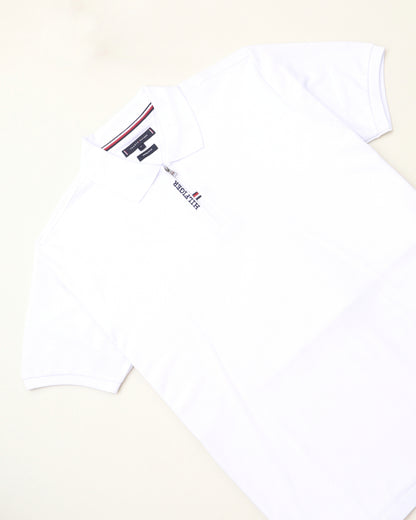 Polo shirt TH avec zip en coton piqué TH03