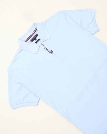 Polo shirt TH avec zip en coton piqué TH03