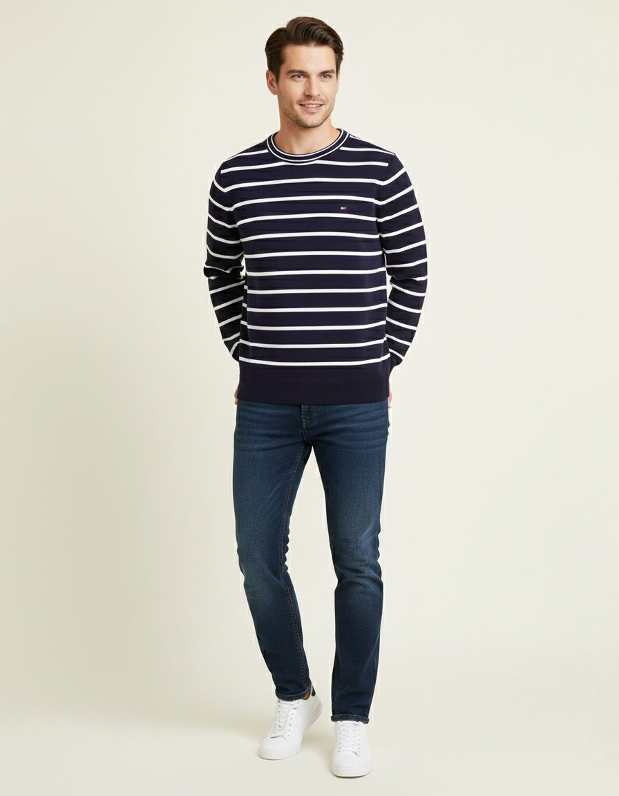 pull th ajusté à col ras-du-cou