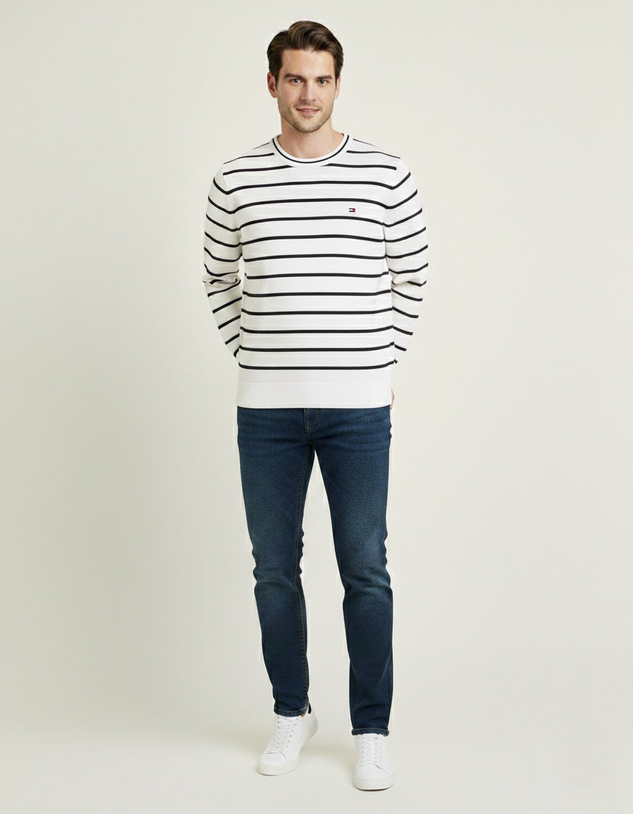 pull th ajusté à col ras-du-cou