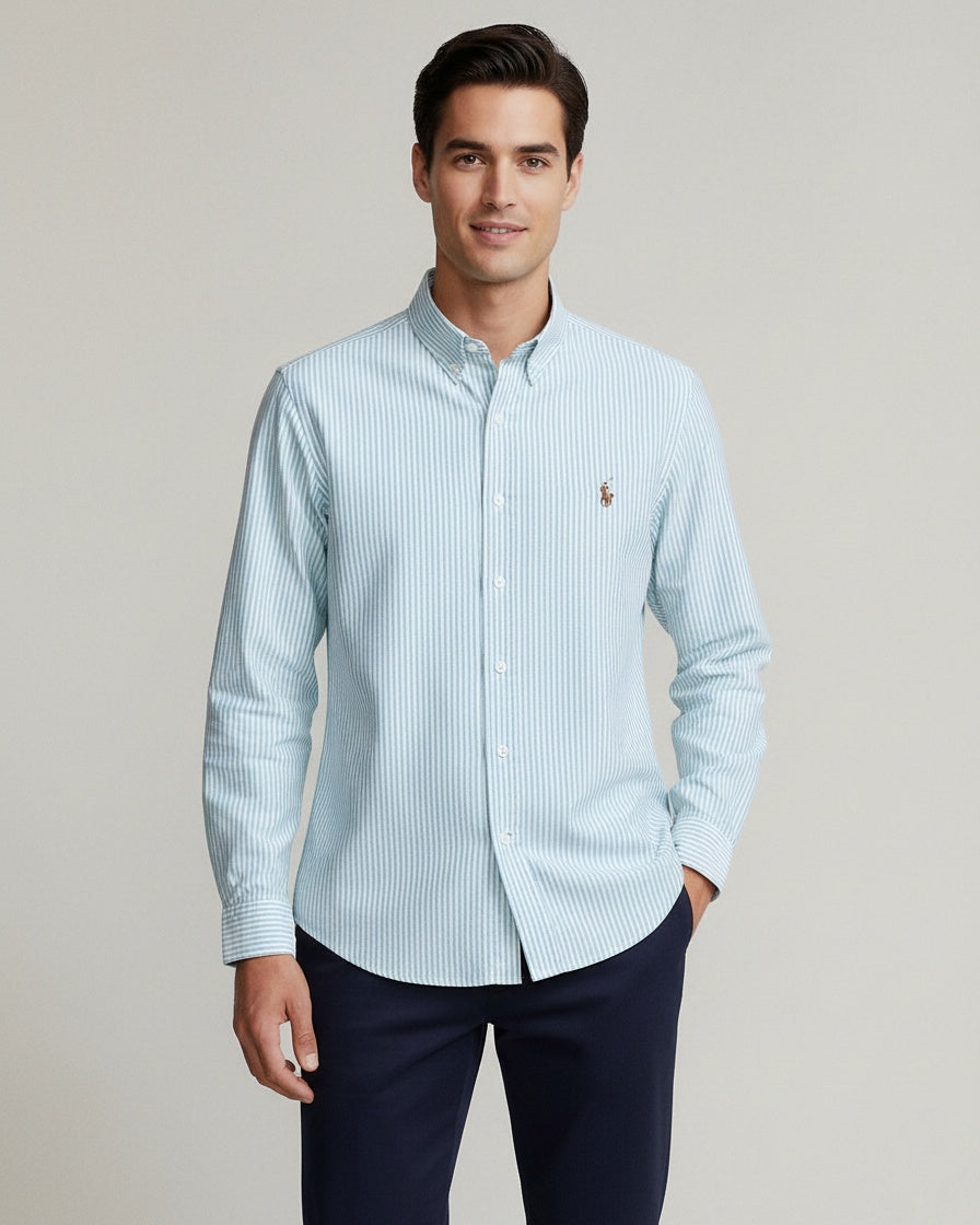 chemise rl oxford rayée