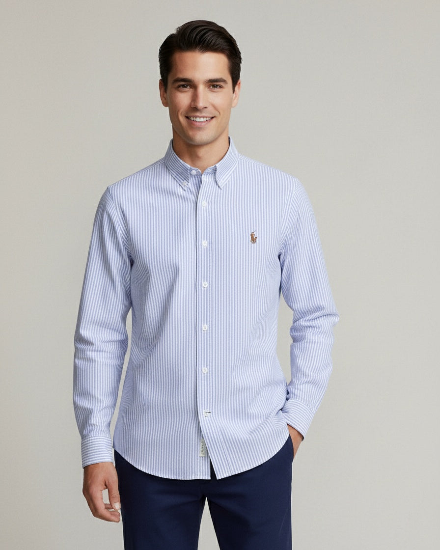 chemise rl oxford rayée