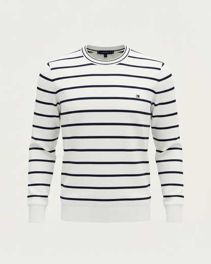 Pull TH ajusté à col ras-du-cou