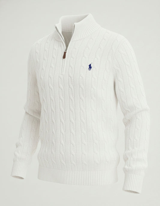 Pull RL torsadé demi-zip