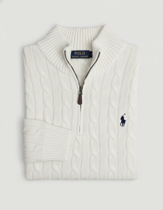 Pull RL torsadé demi-zip