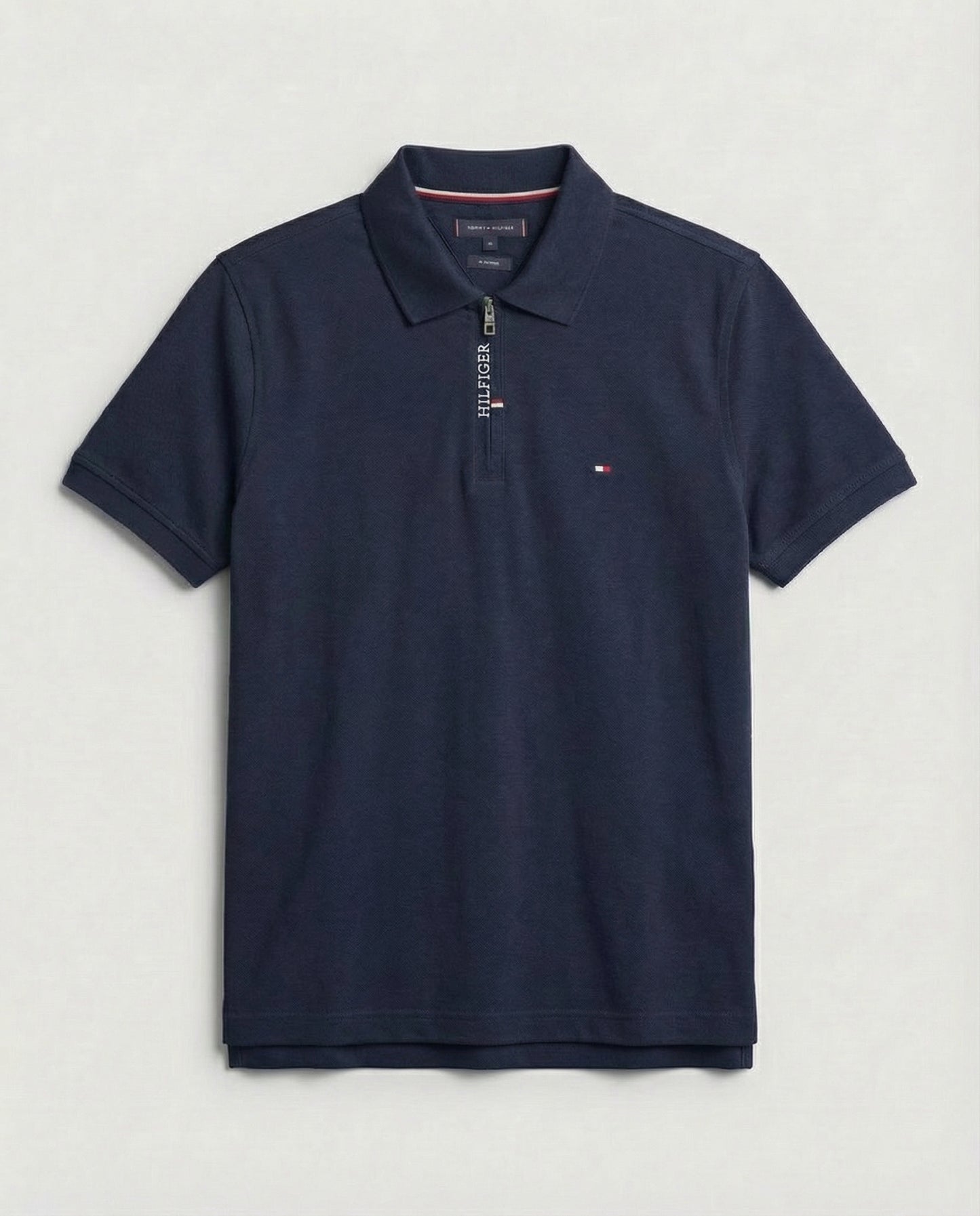 polo shirt th avec zip en coton piqué th03