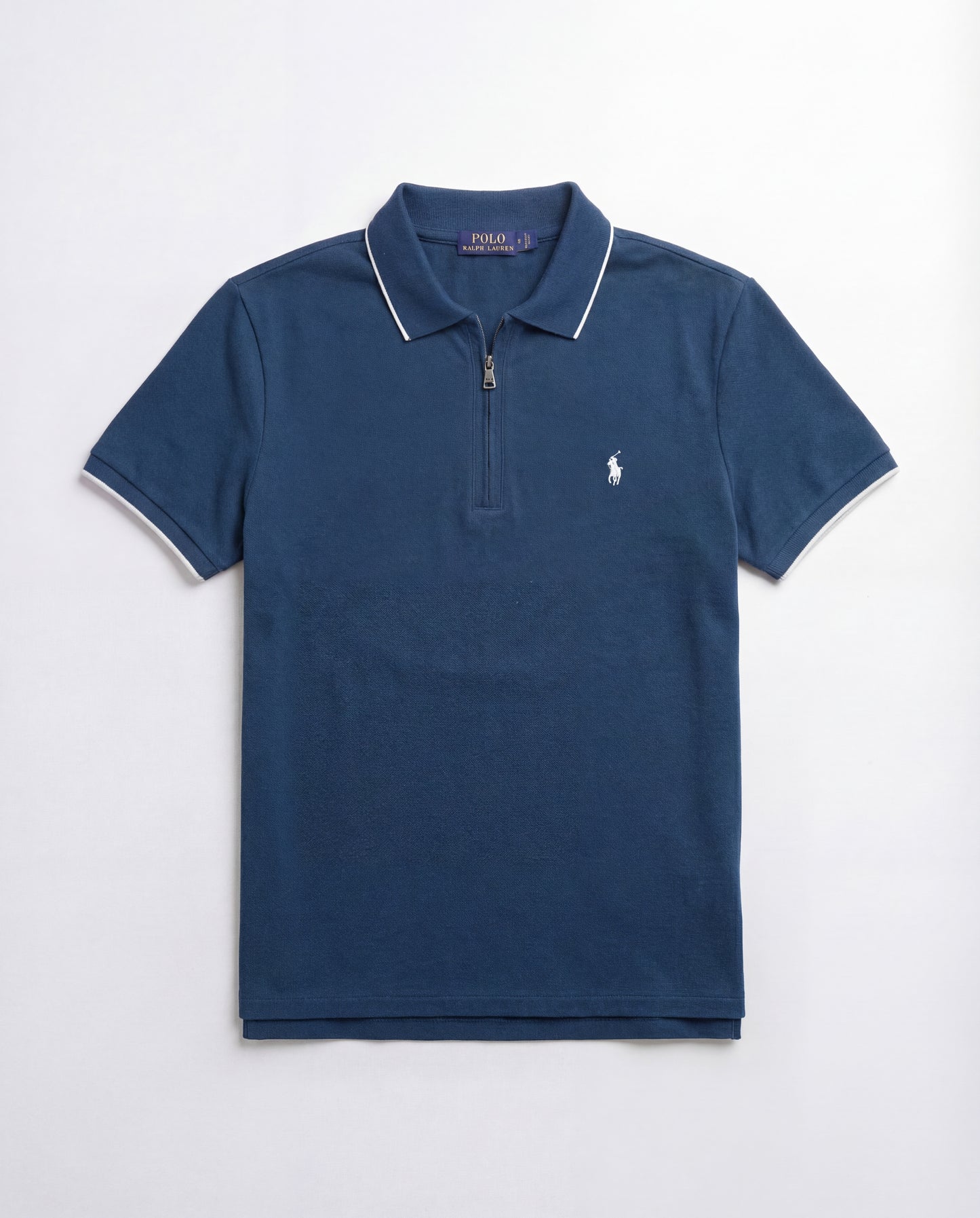 polo shirt rl avec zip en coton piqué rl02