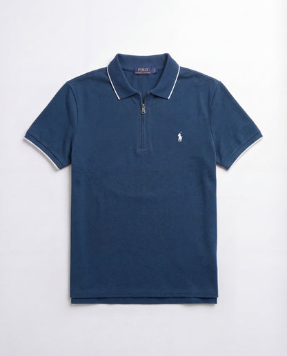 Polo shirt RL avec zip en coton piqué RL02