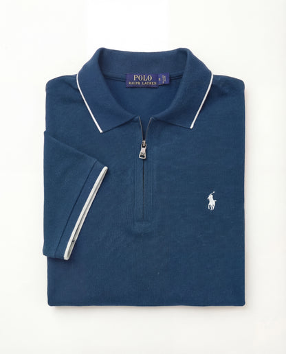 Polo shirt RL avec zip en coton piqué RL02