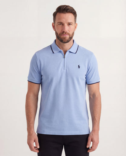 Polo shirt RL avec zip en coton piqué RL02