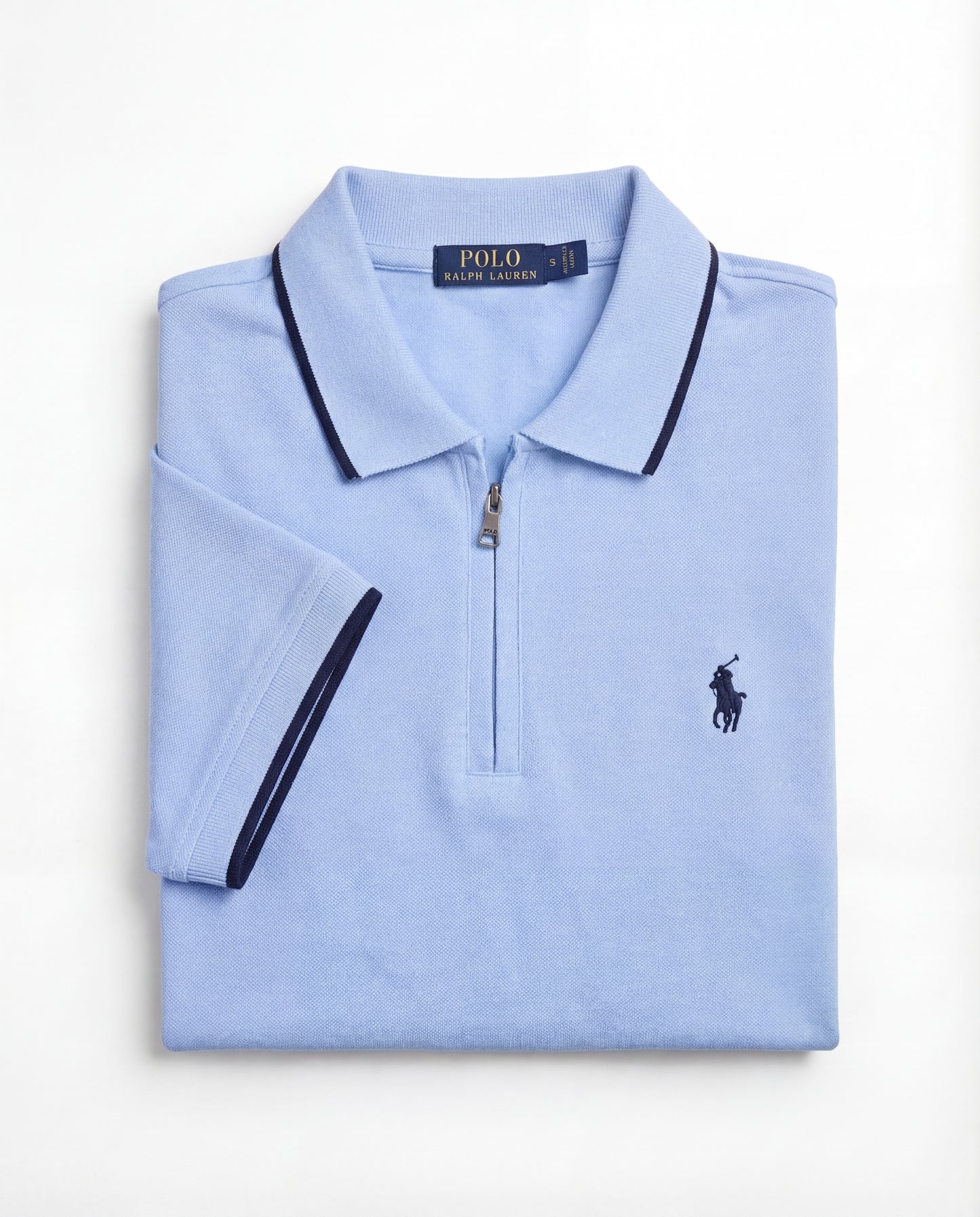 polo shirt rl avec zip en coton piqué rl02