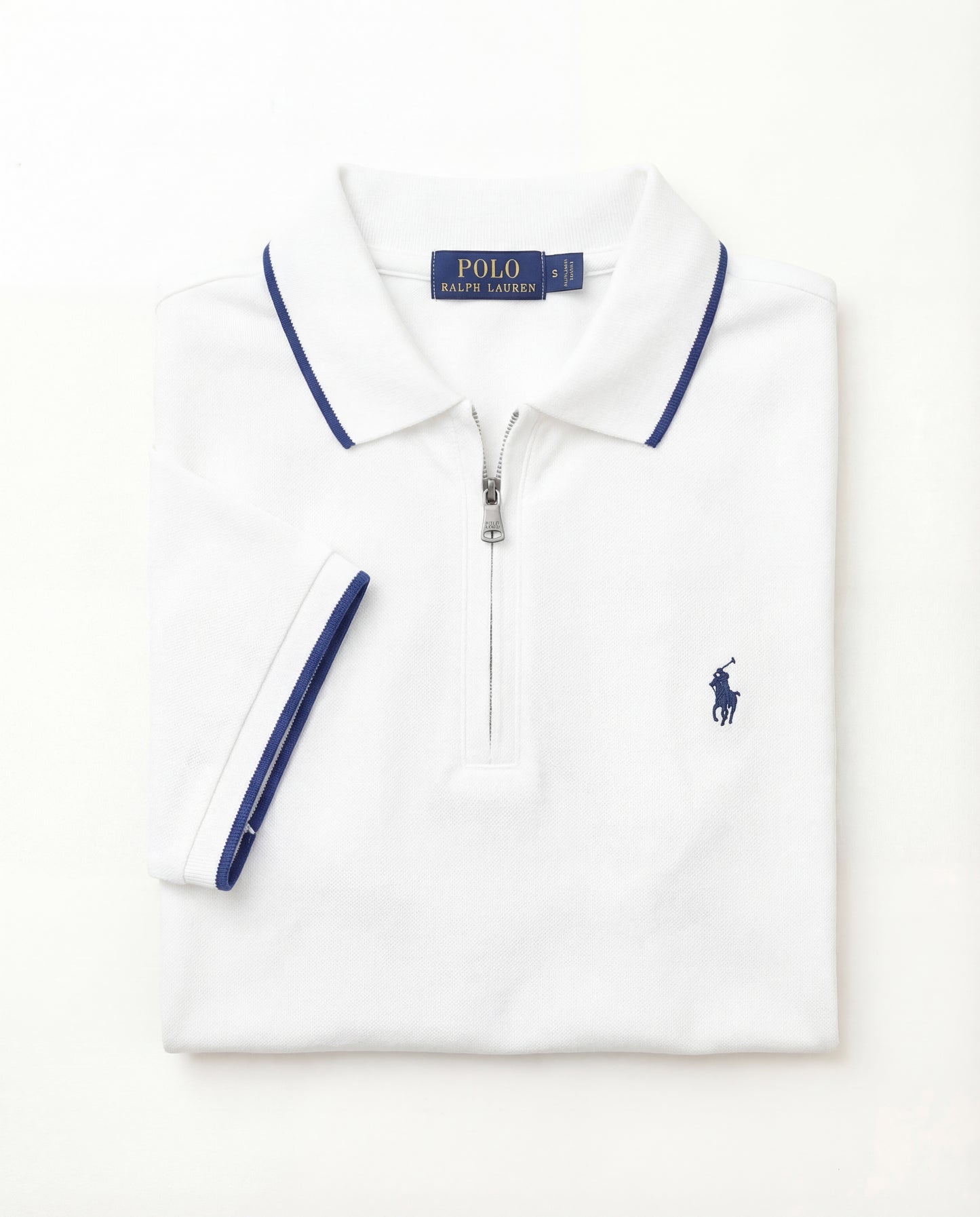 polo shirt rl avec zip en coton piqué rl02