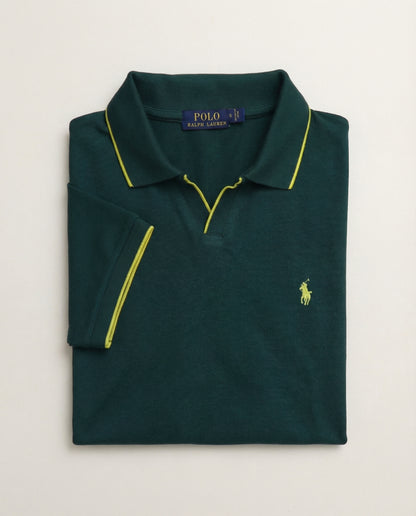 Polo shirt RL col V en coton piqué RL01