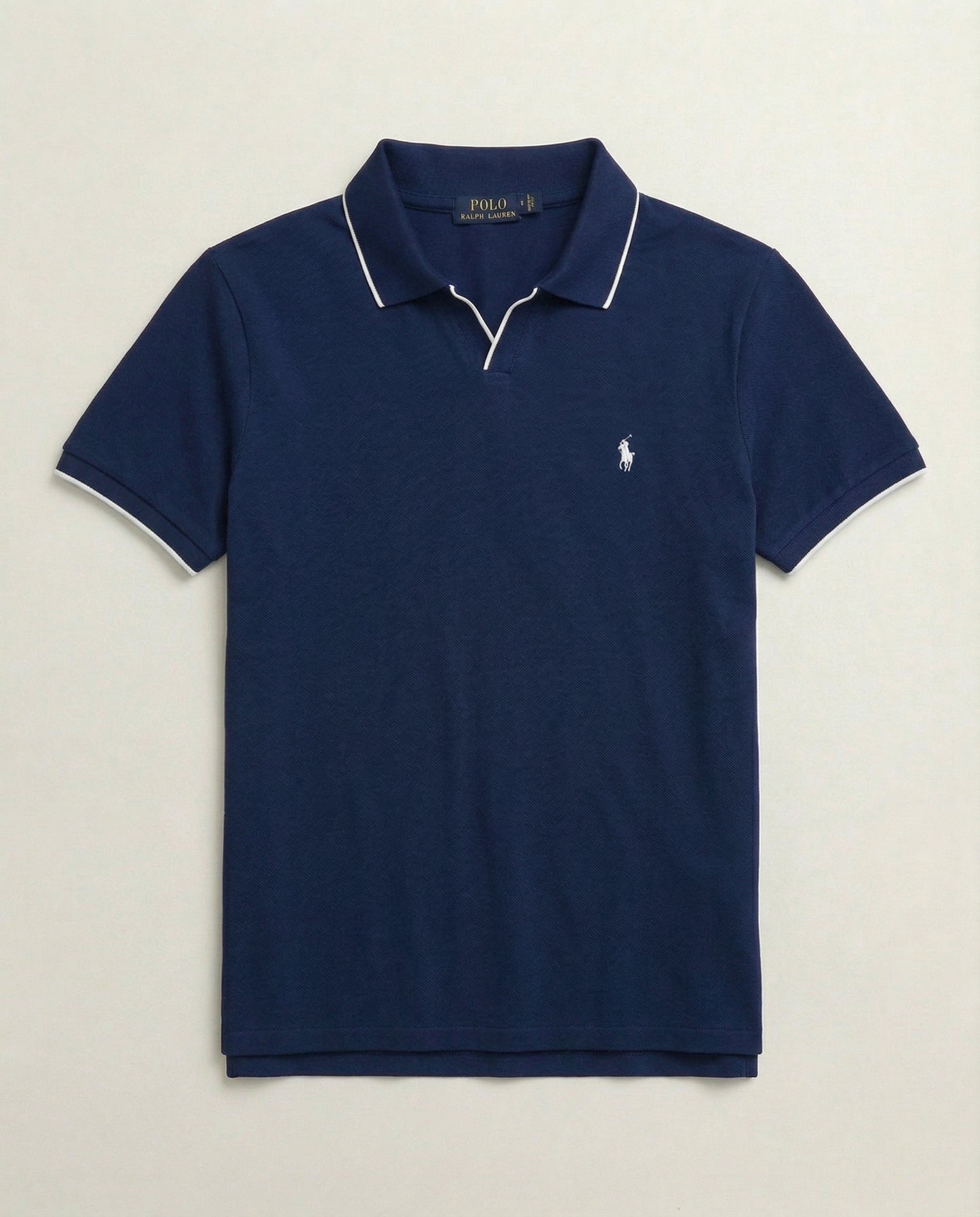 polo shirt rl col v en coton piqué rl01