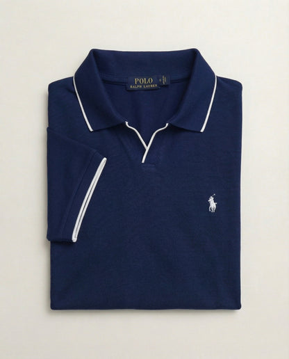 Polo shirt RL col V en coton piqué RL01