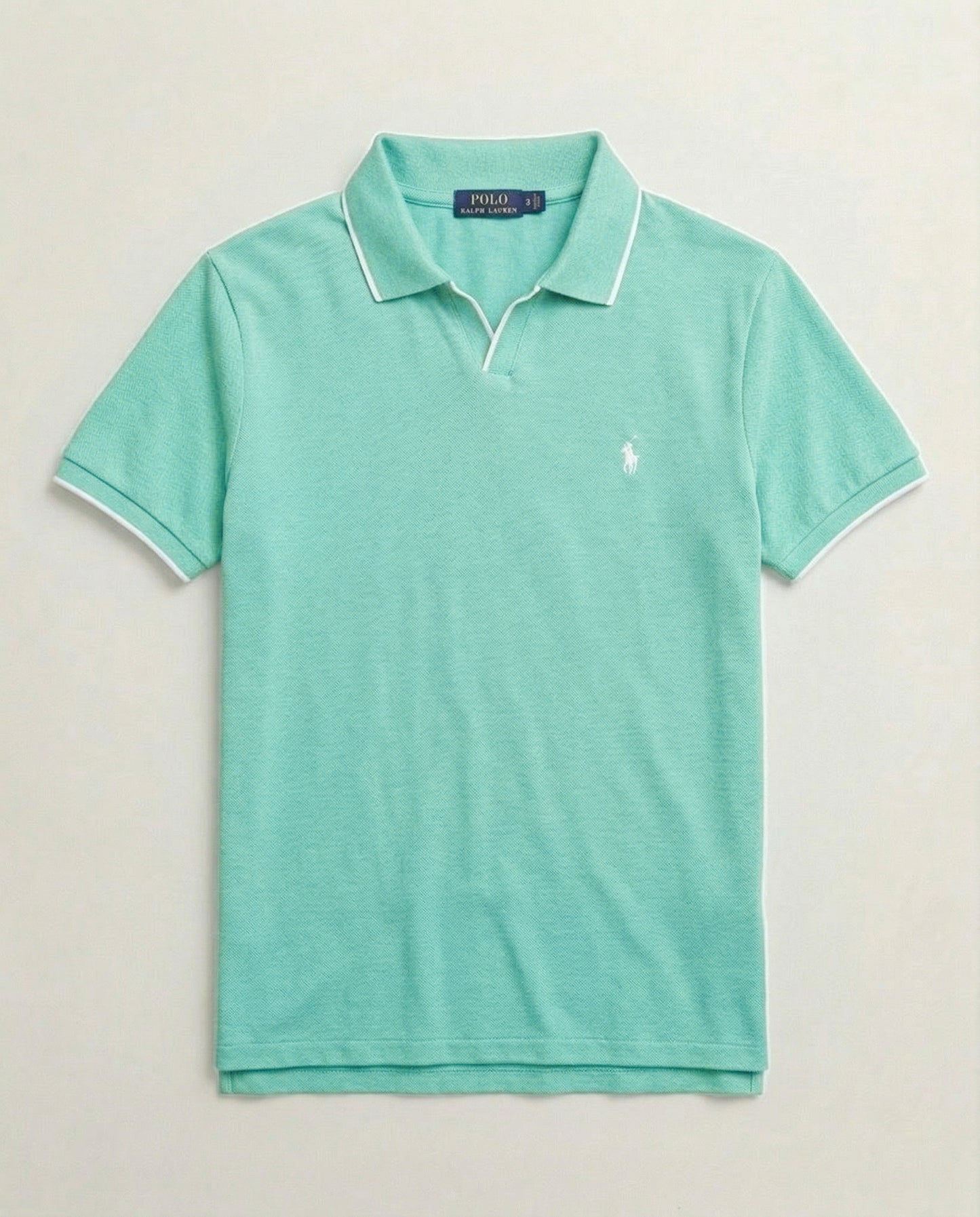 polo shirt rl col v en coton piqué rl01