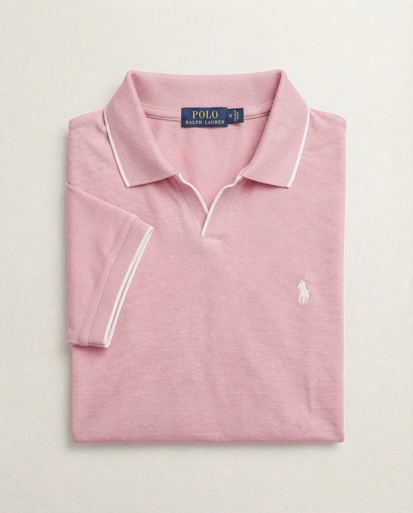 polo shirt rl col v en coton piqué rl01