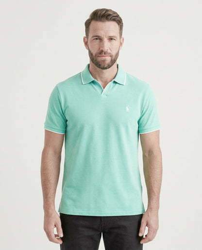 Polo shirt RL col V en coton piqué RL01