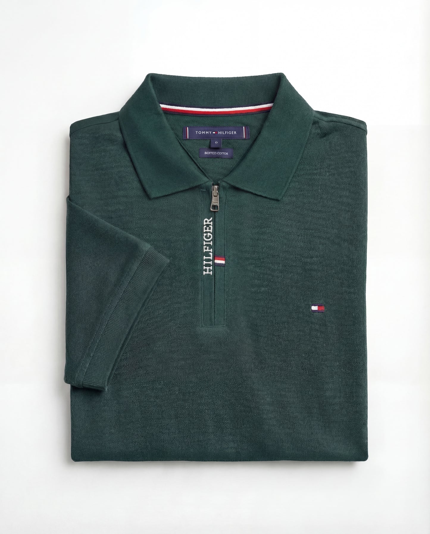 polo shirt th avec zip en coton piqué th03