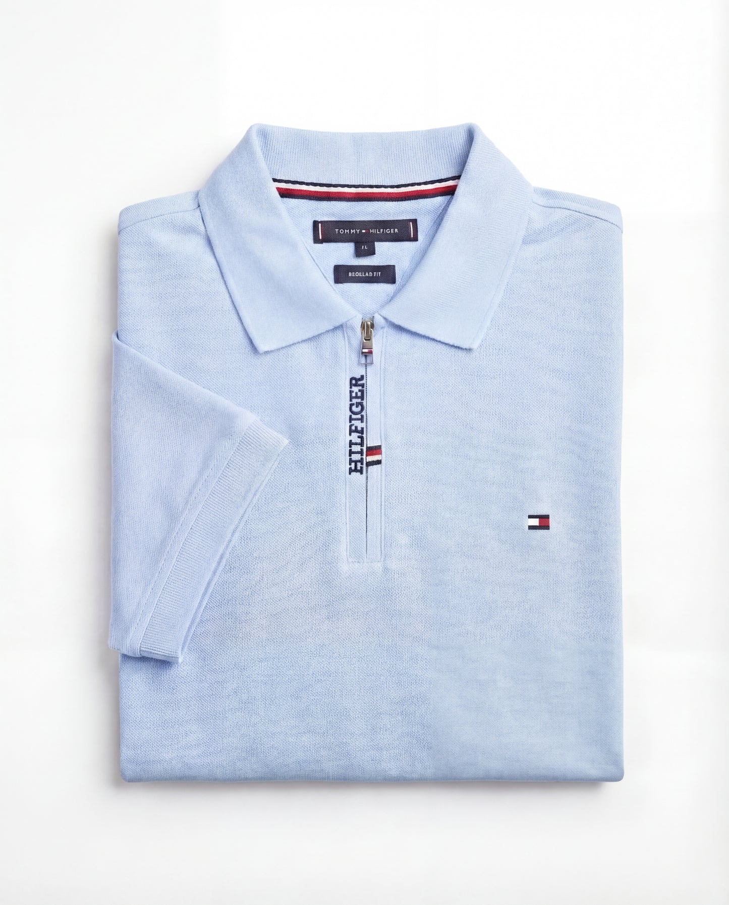 polo shirt th avec zip en coton piqué th03