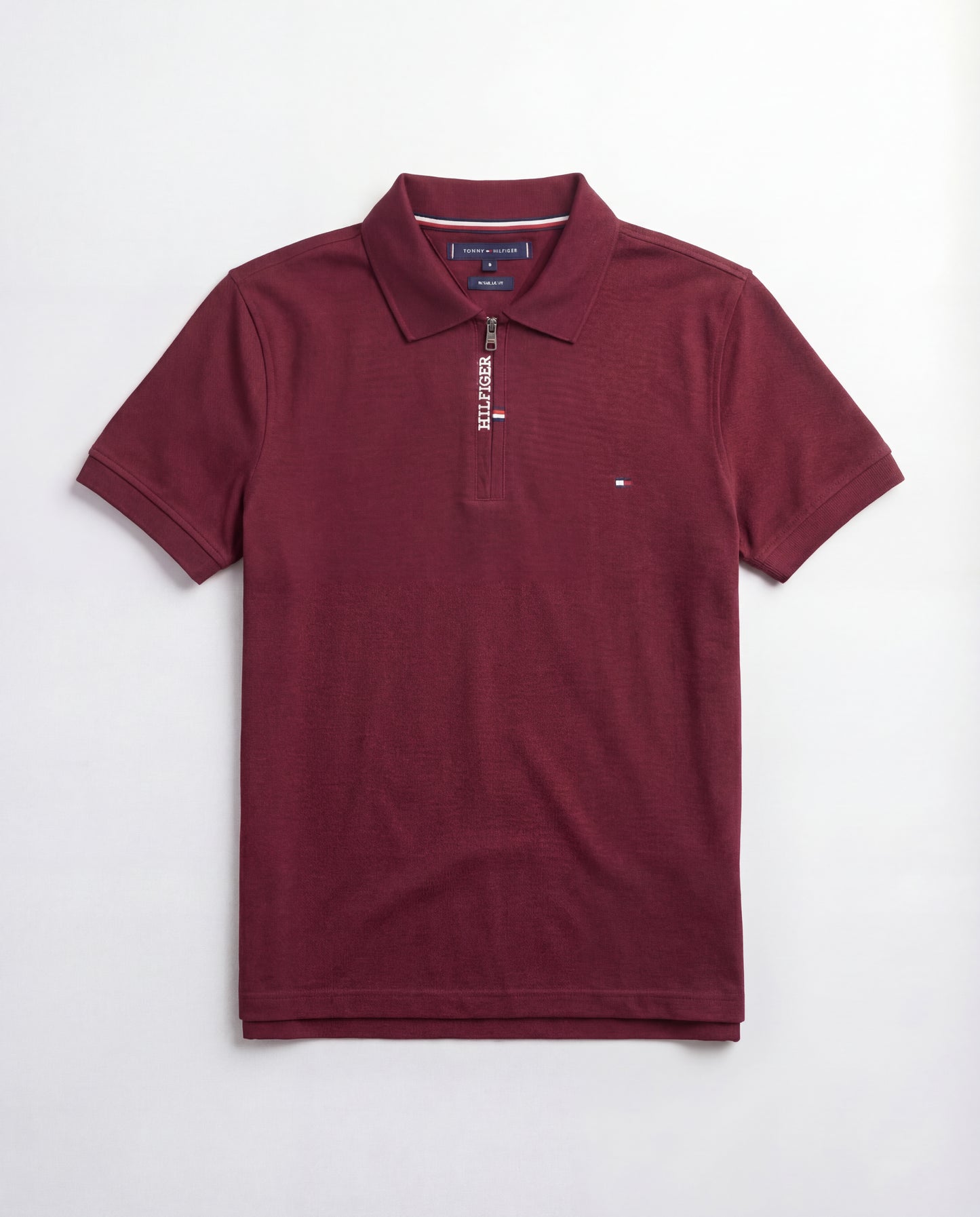 polo shirt th avec zip en coton piqué th03