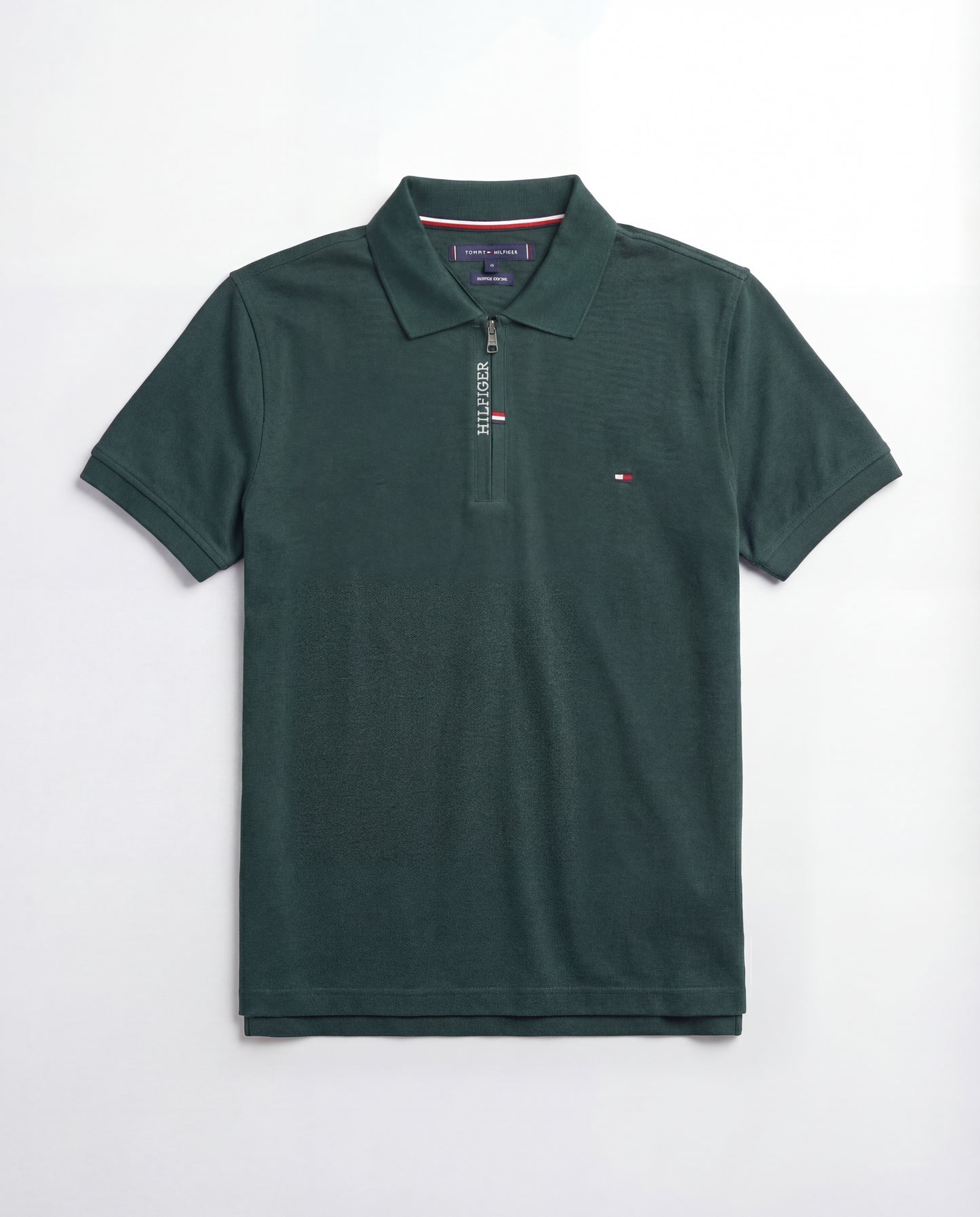 polo shirt th avec zip en coton piqué th03