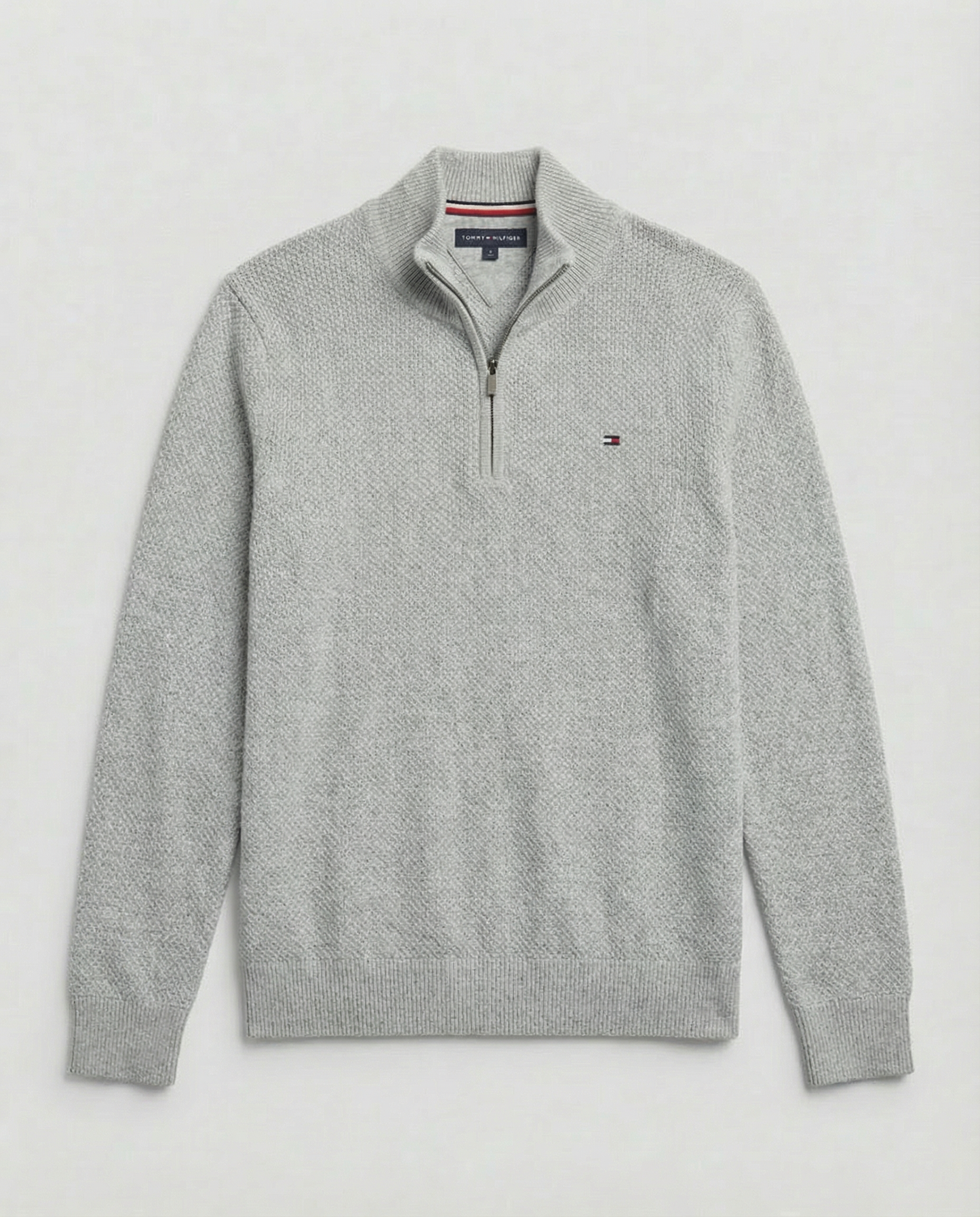 pull th tricot pique demi-zip