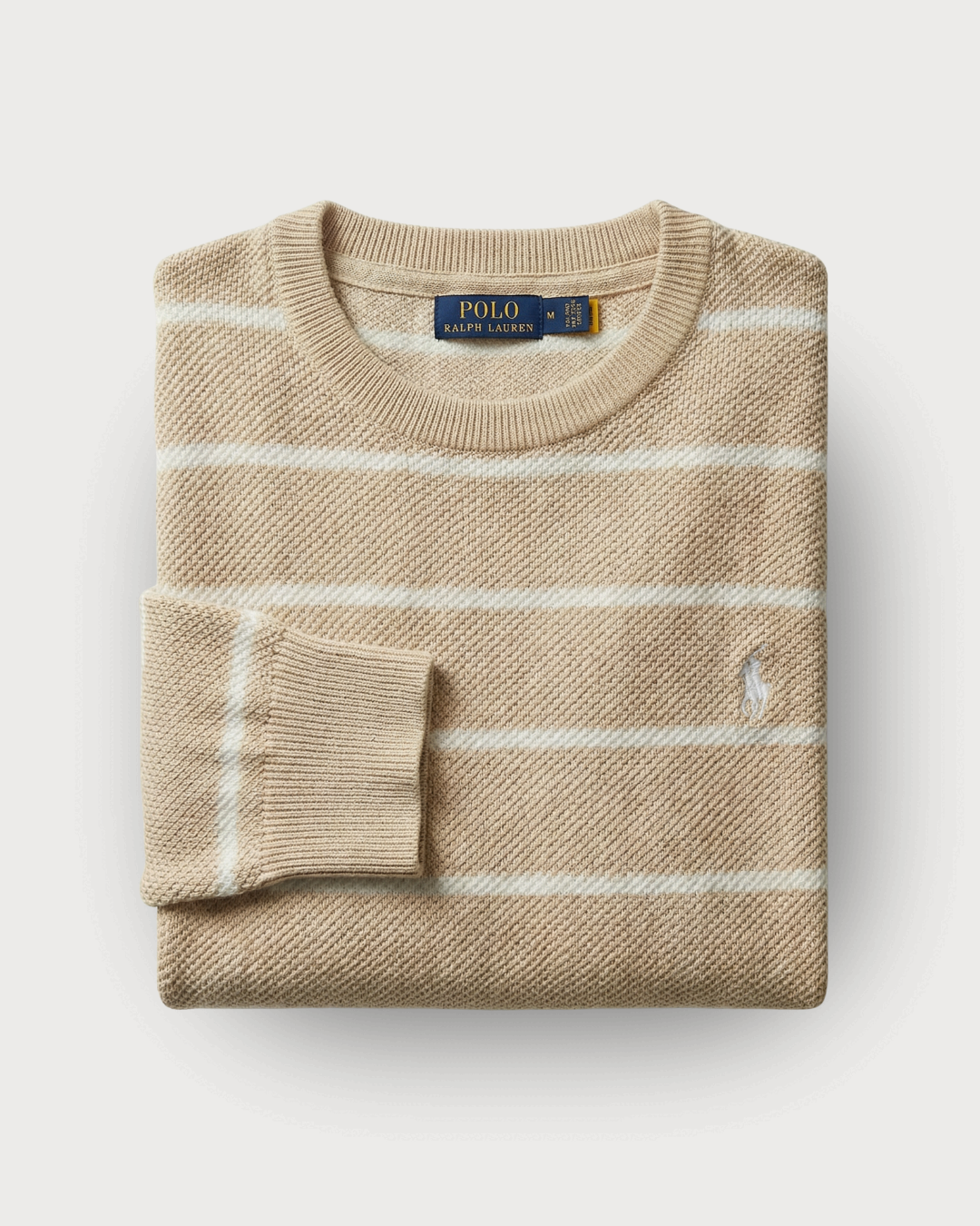 pull rl rayé en coton piqué