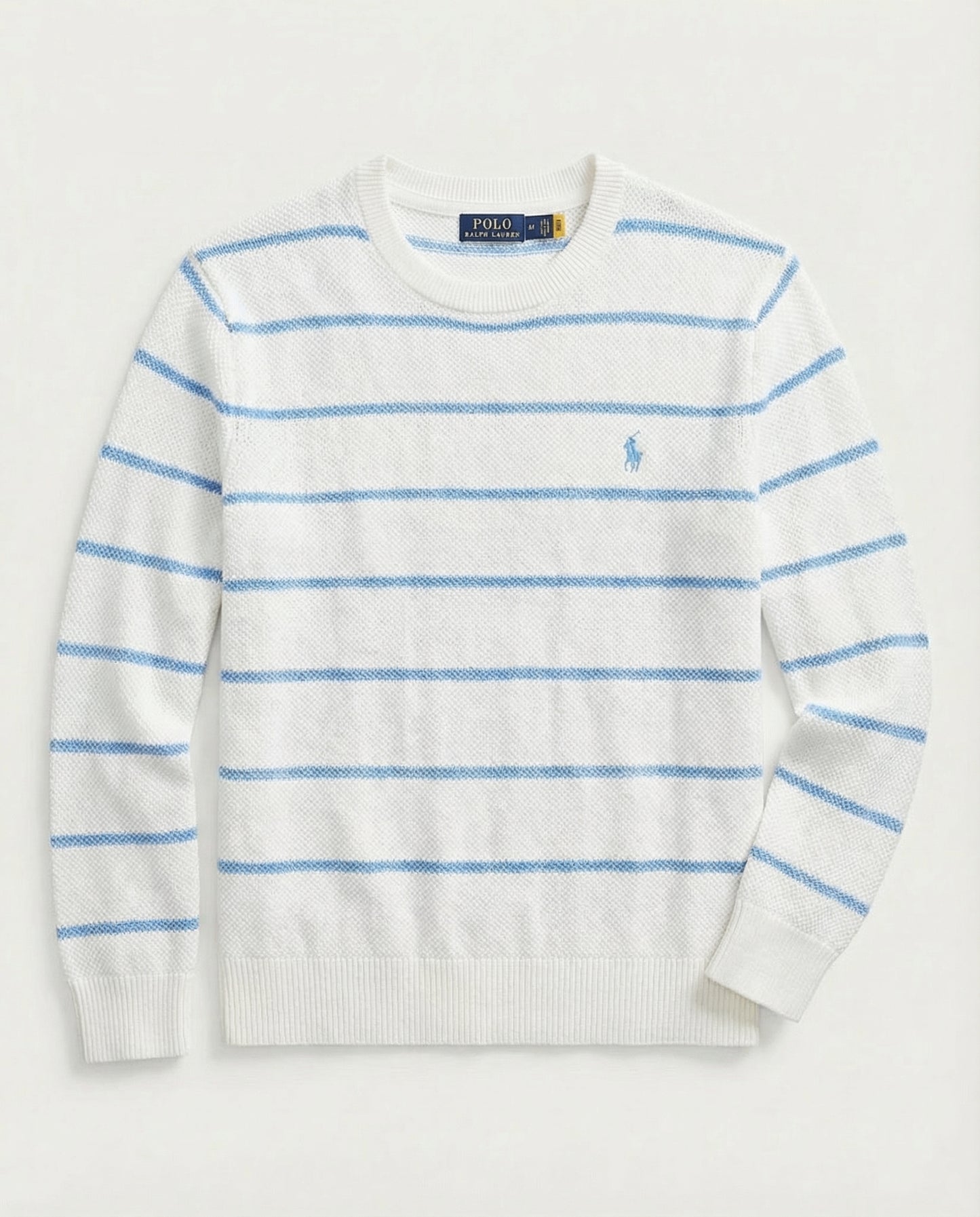 pull rl rayé en coton piqué