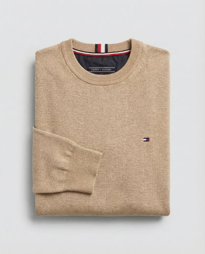 Pull TMM avec cachemire à col ras-du-cou