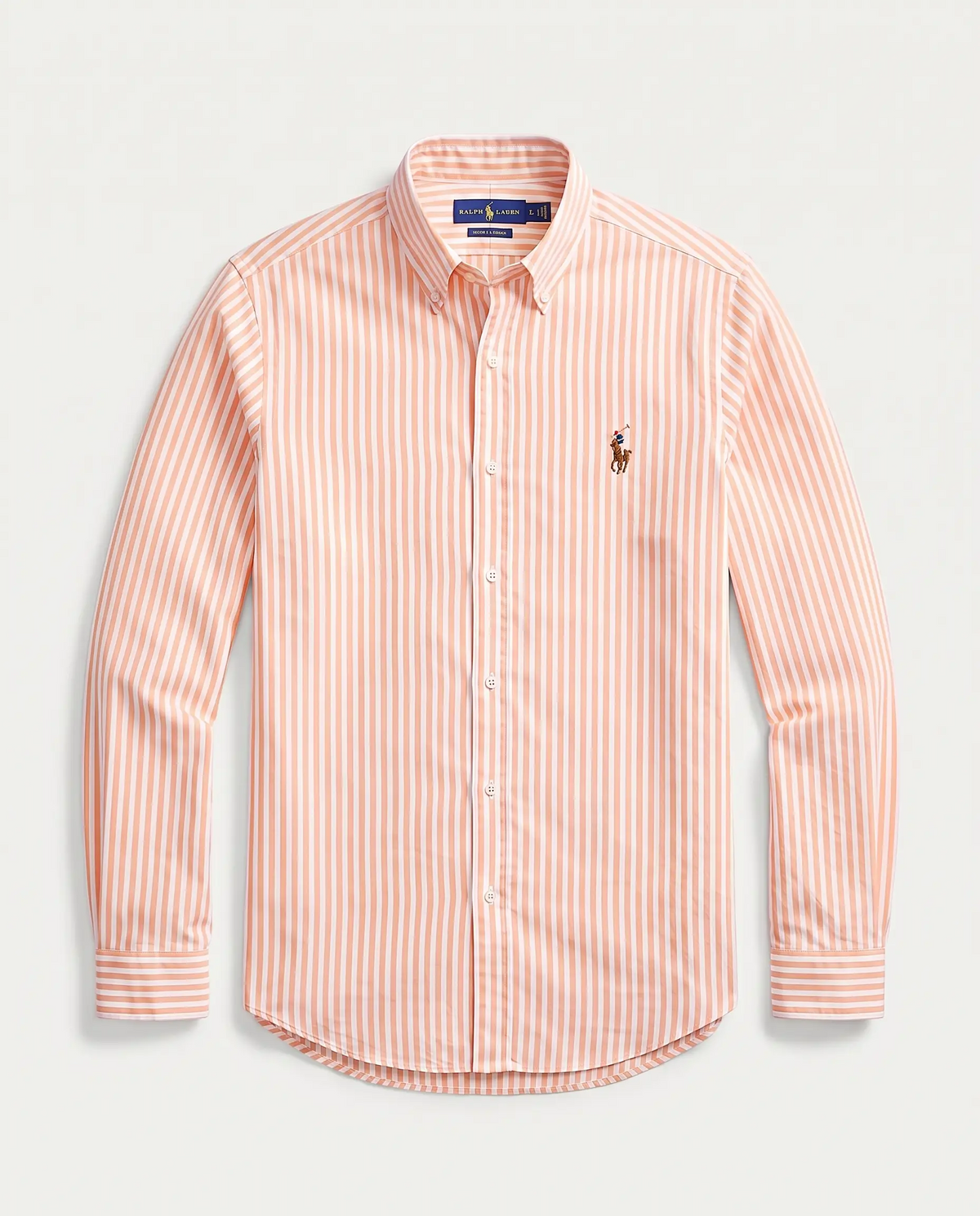 fitted striped rl shirt