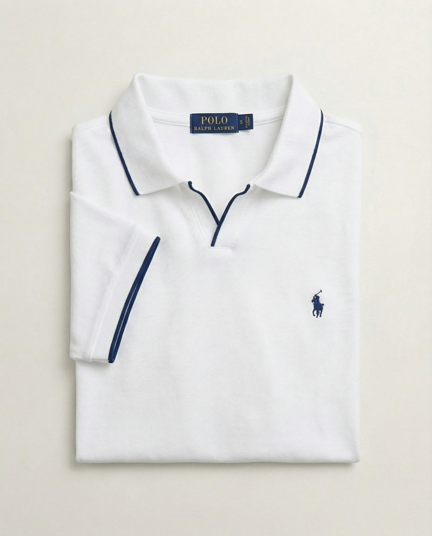 polo shirt rl col v en coton piqué rl01