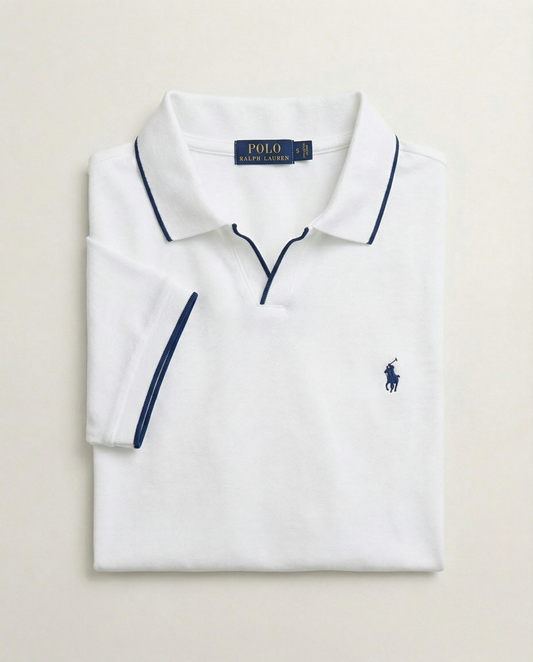 Polo shirt RL col V en coton piqué RL01