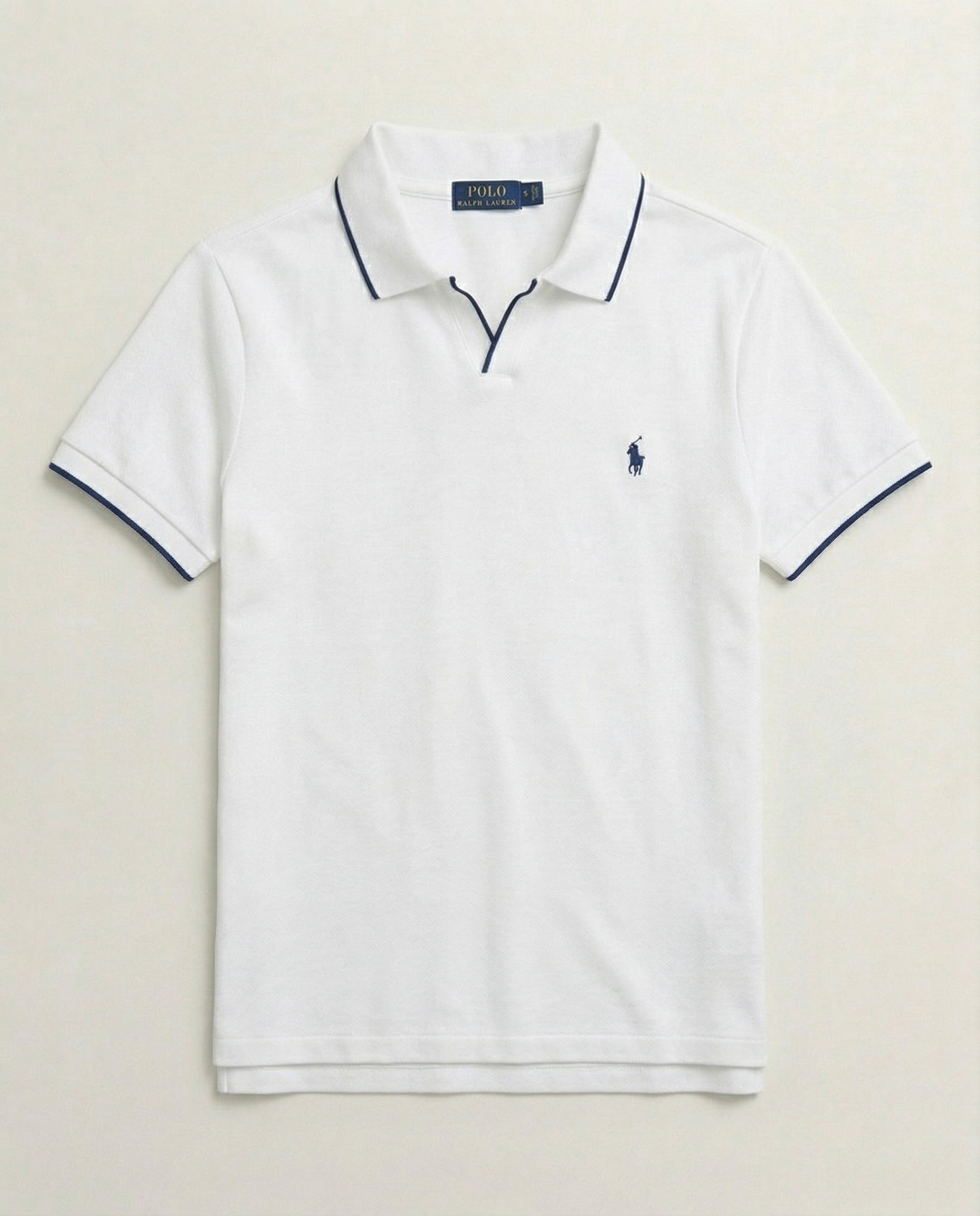 polo shirt rl col v en coton piqué rl01