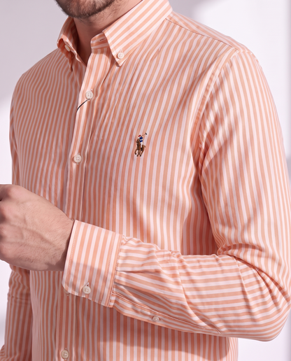Fitted striped RL shirt