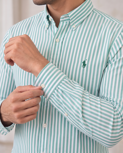 Fitted striped RL shirt